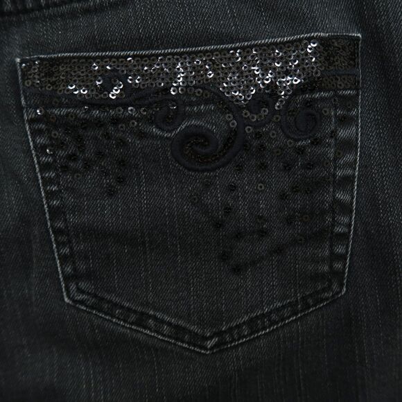 Chico's Platinum Jeans Women's Size 1.5 US-10 Gray Mid-Rise Bootcut 29" Inseam - Picture 11 of 15